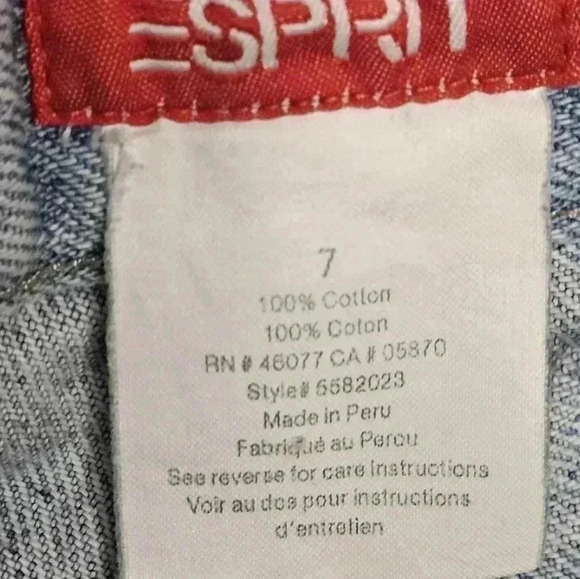 Esprit Vintage Jeans High Waisted Tapered Mom Light Wash Denim 90s Slim Cut Sz 7 - Picture 4 of 7